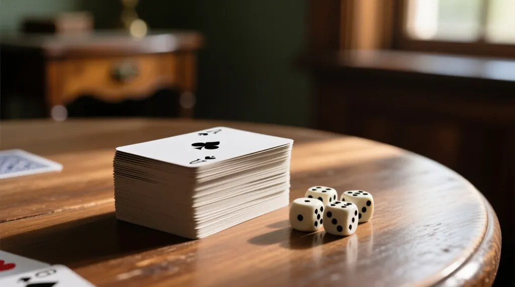 A scene from the world of two-player card games for quiet evenings